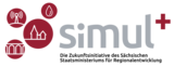 Logo simulplus - Zukunft. Zusammen bringen!